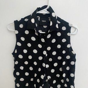 Polka-dot Sleeveless Top